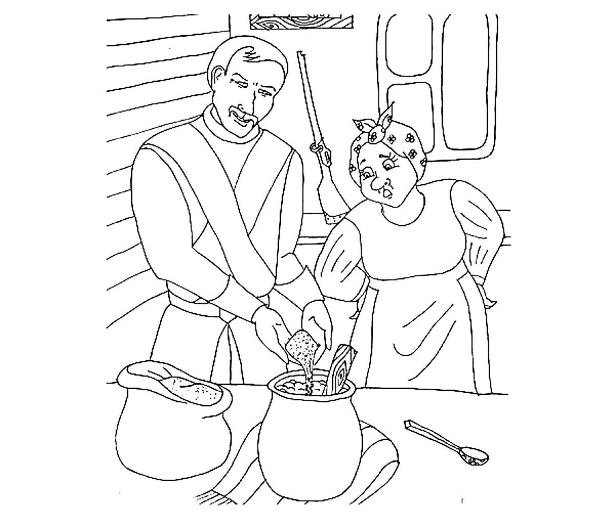 Щука из мультфильма раскраска