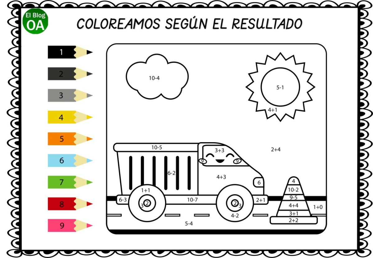 Математические раскраски для малышей