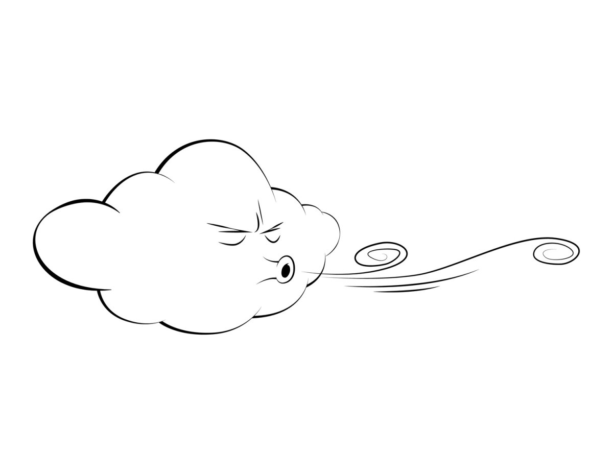 Ветер раскраска