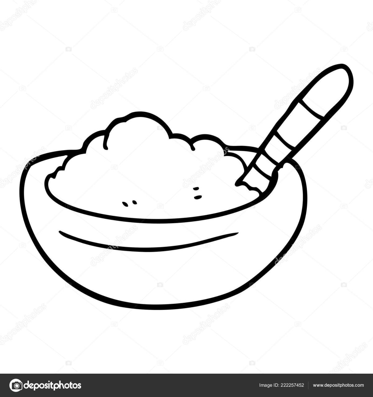 Каша раскраска для детей