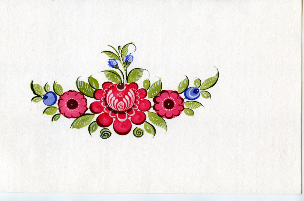 Городецкая роспись элементы