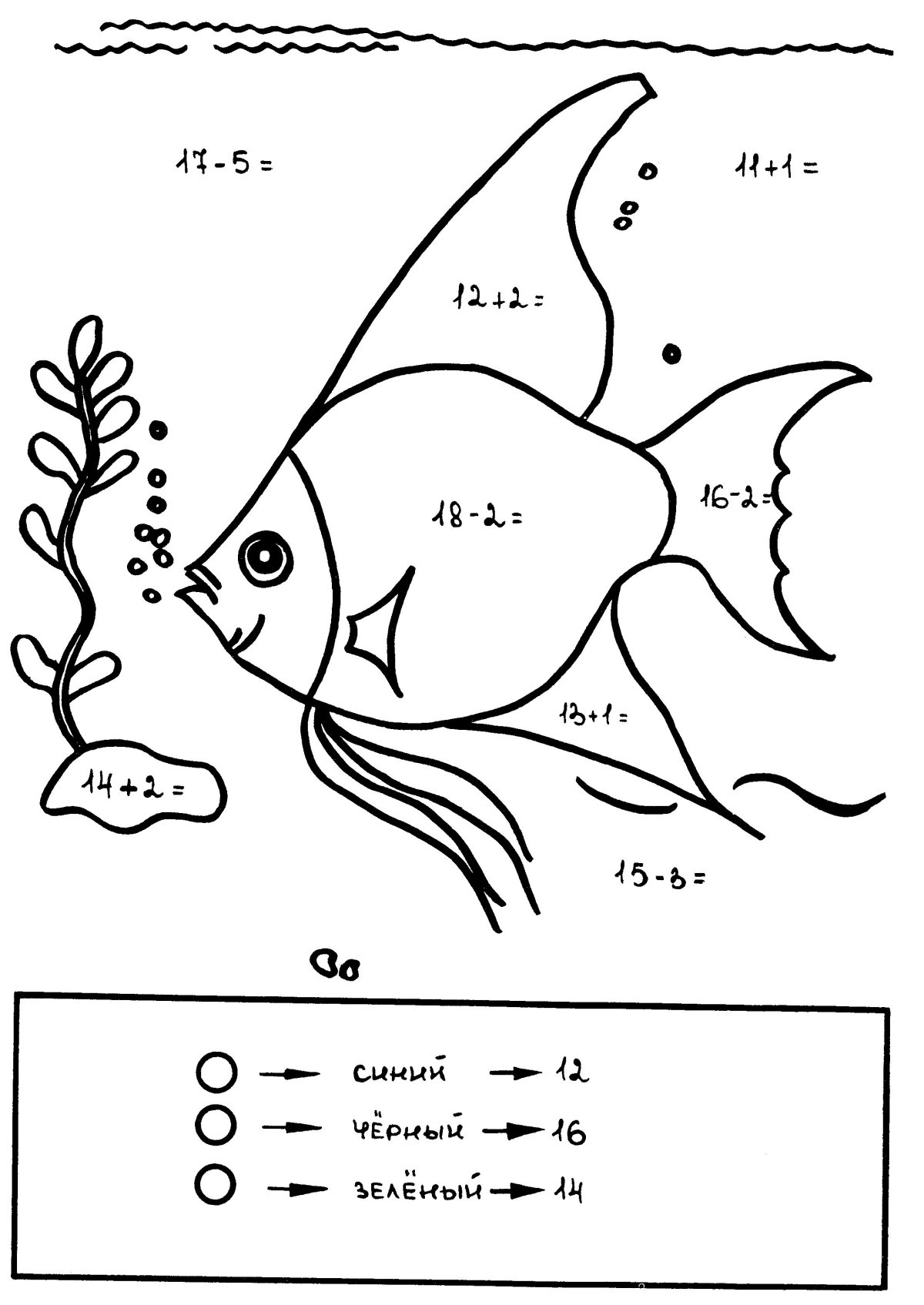 Математические ребусы раскраски