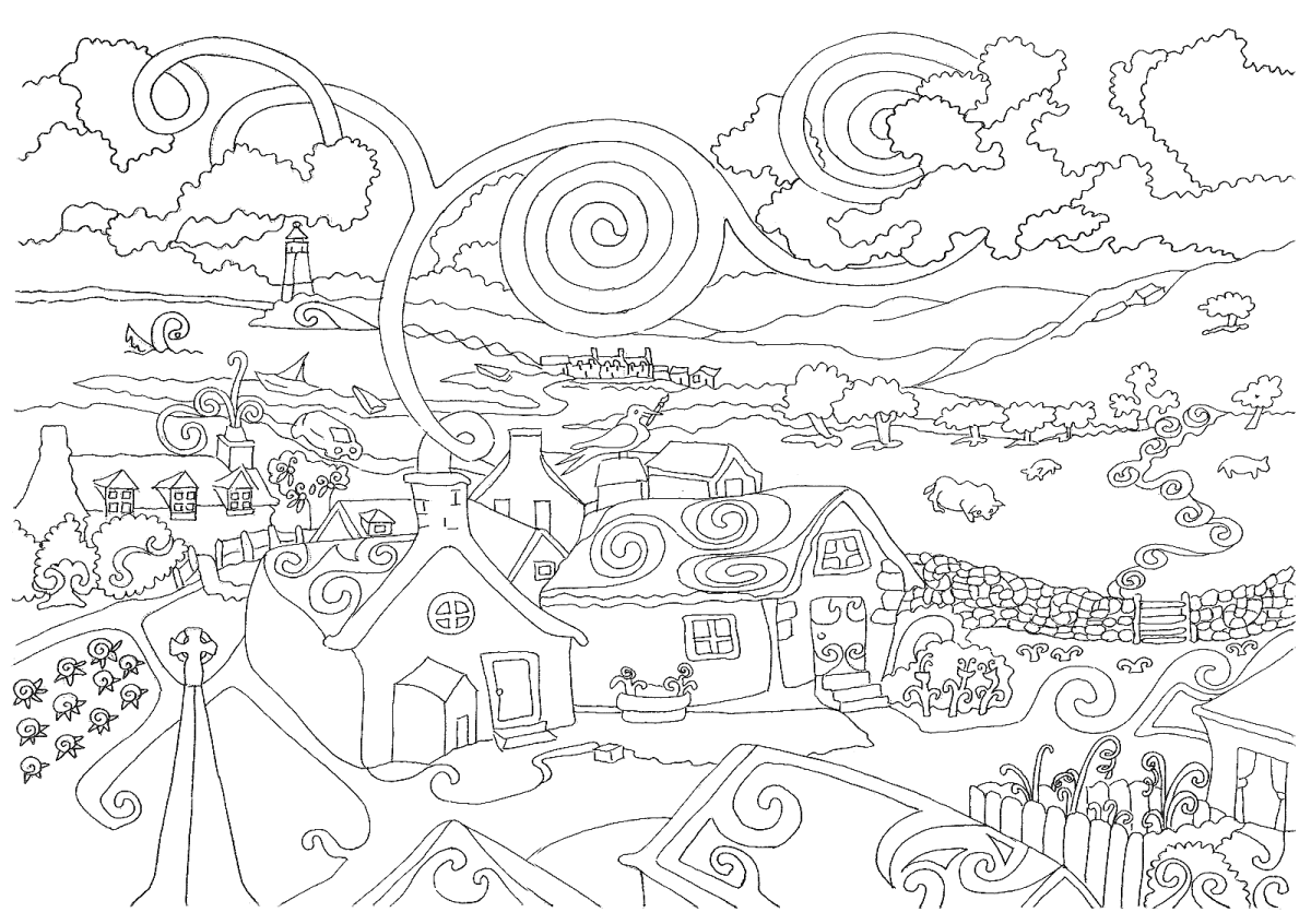 Раскраска "город"