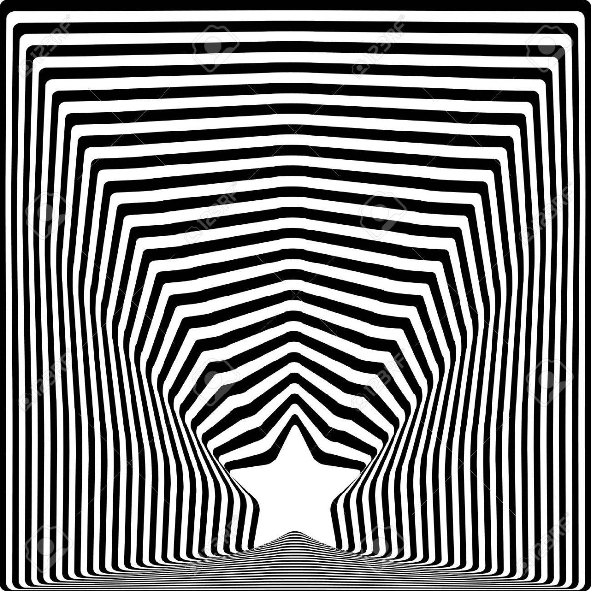 Оптическая иллюзия звезда