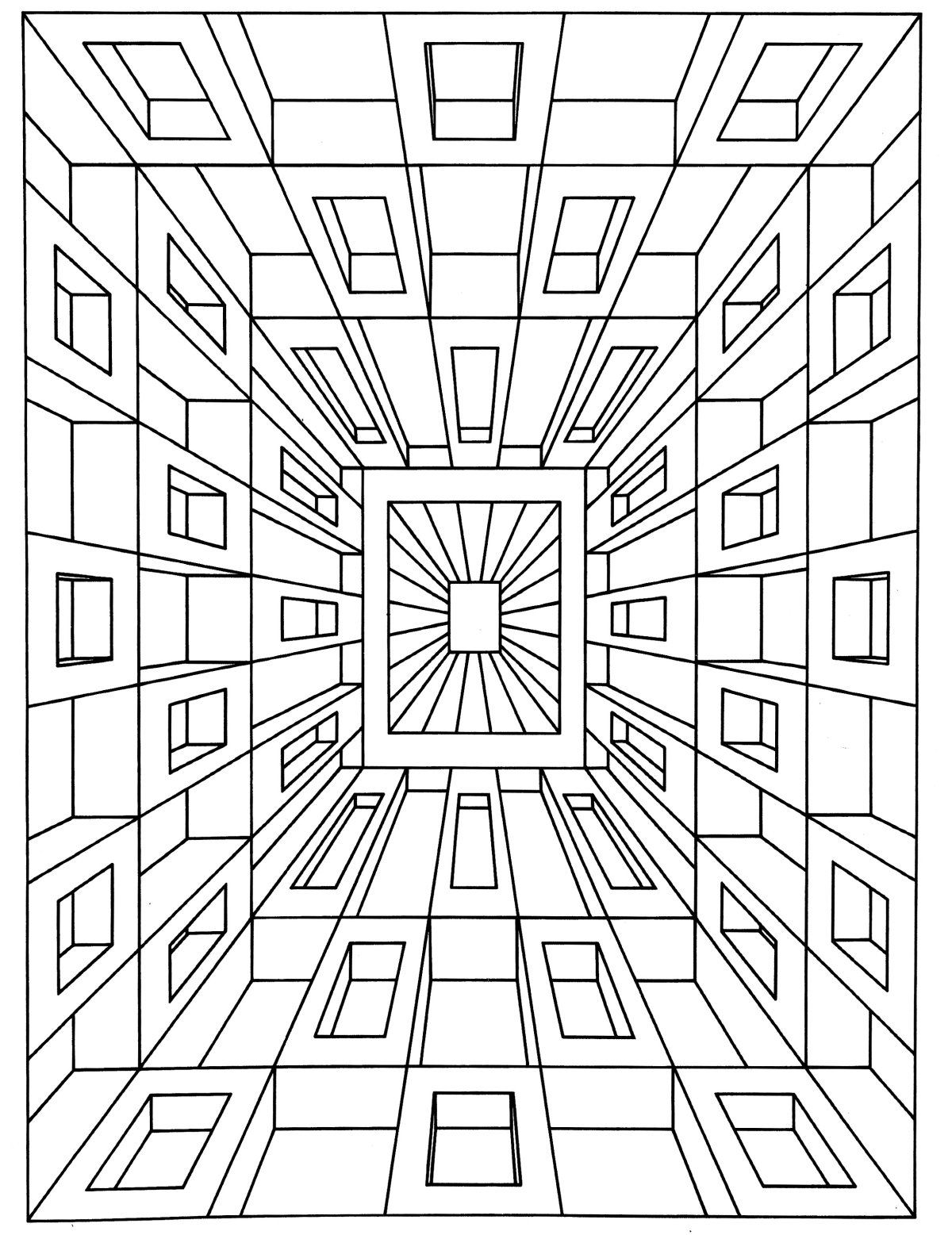 Иллюзия с прямыми линиями