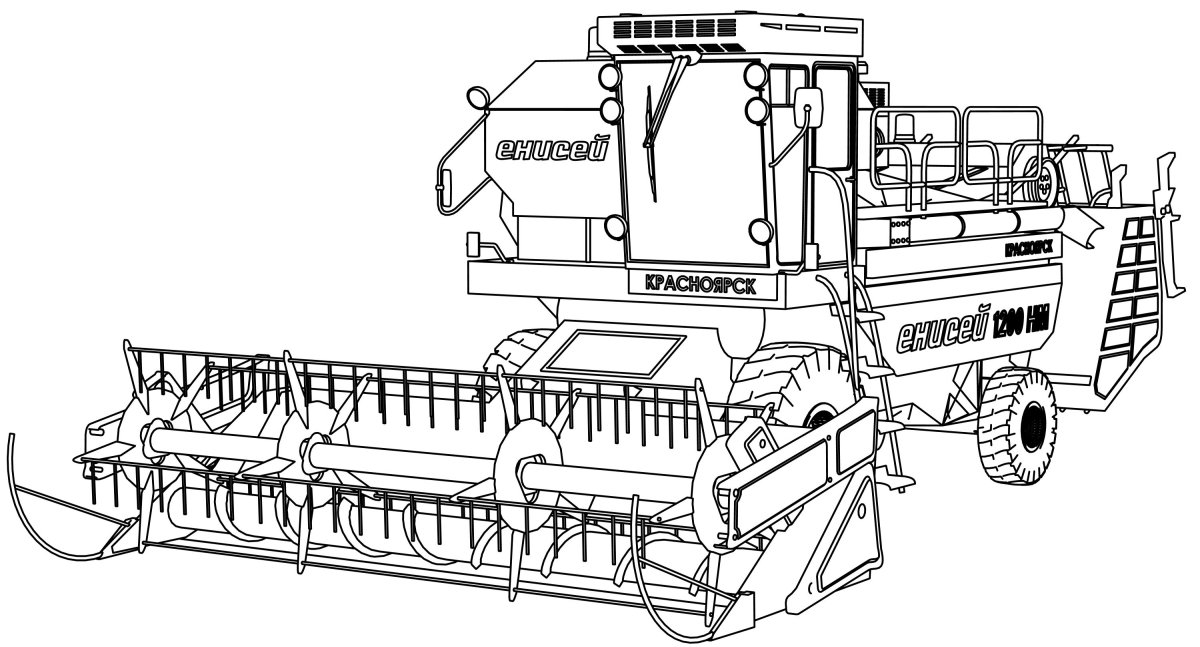 Раскраска комбайн Дон 1500