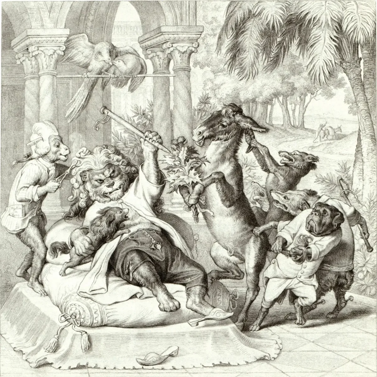 Рейнеке Лис Гете Гравюры