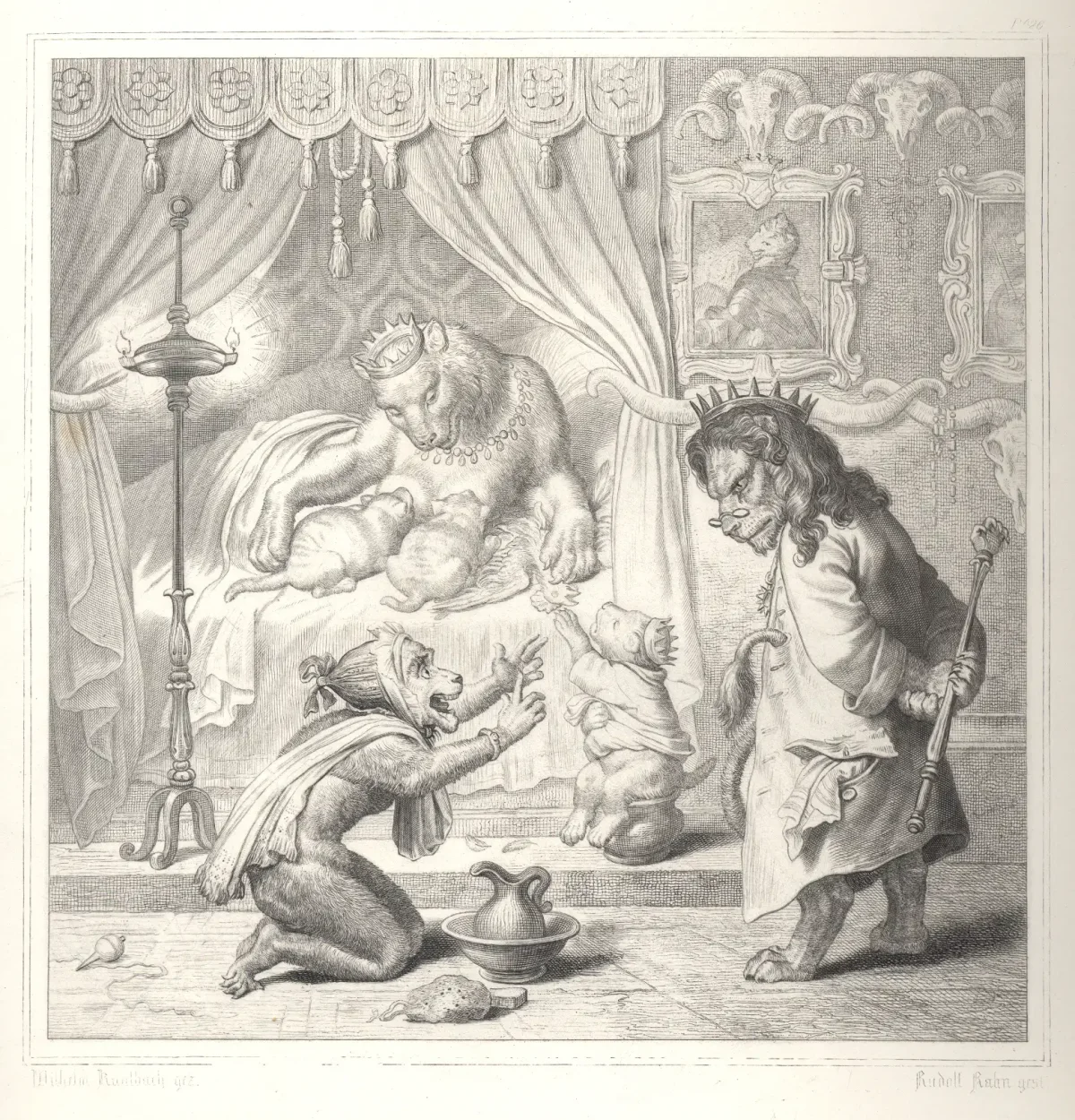 Рейнеке Лис Гете Гравюры