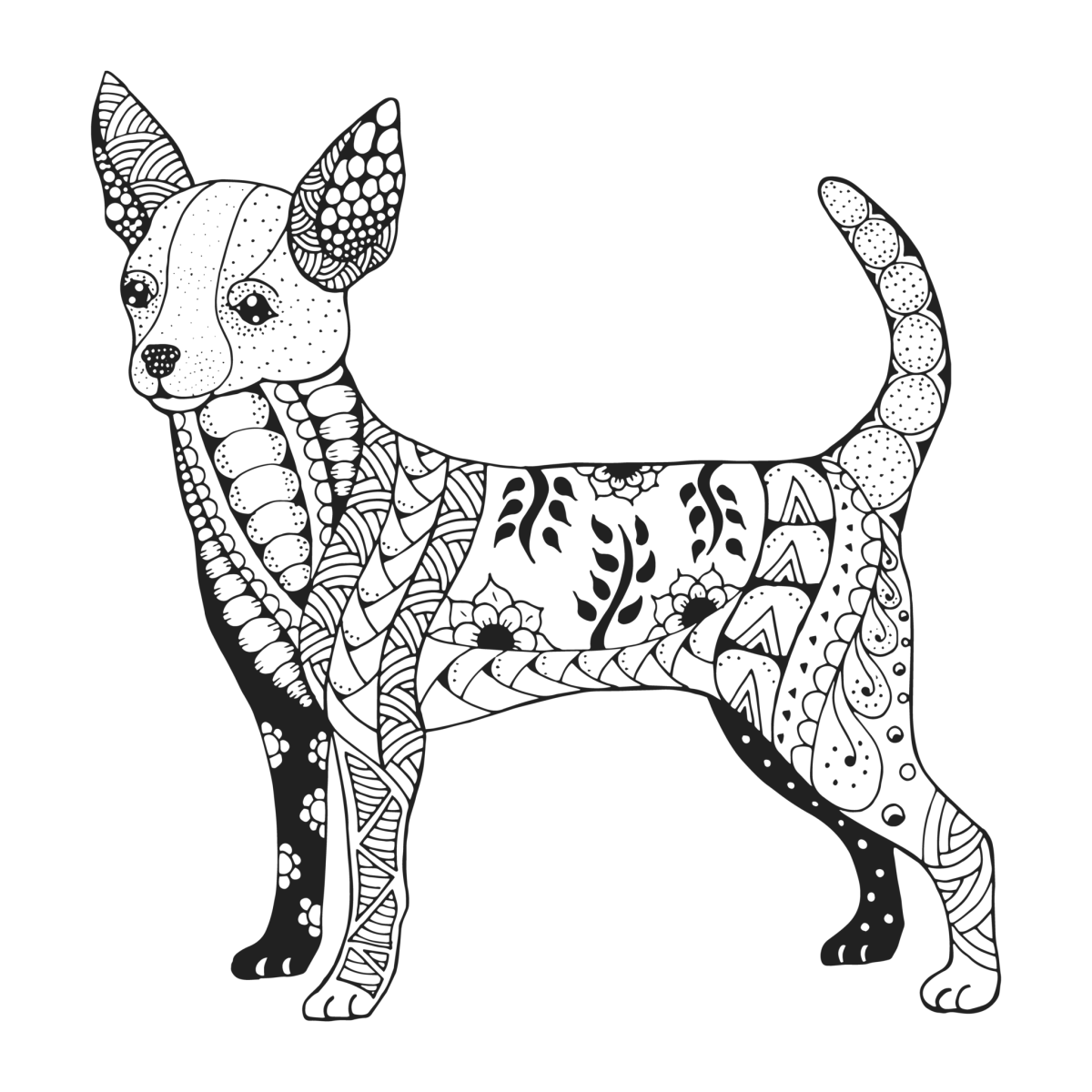 Раскраска антистресс той терьер