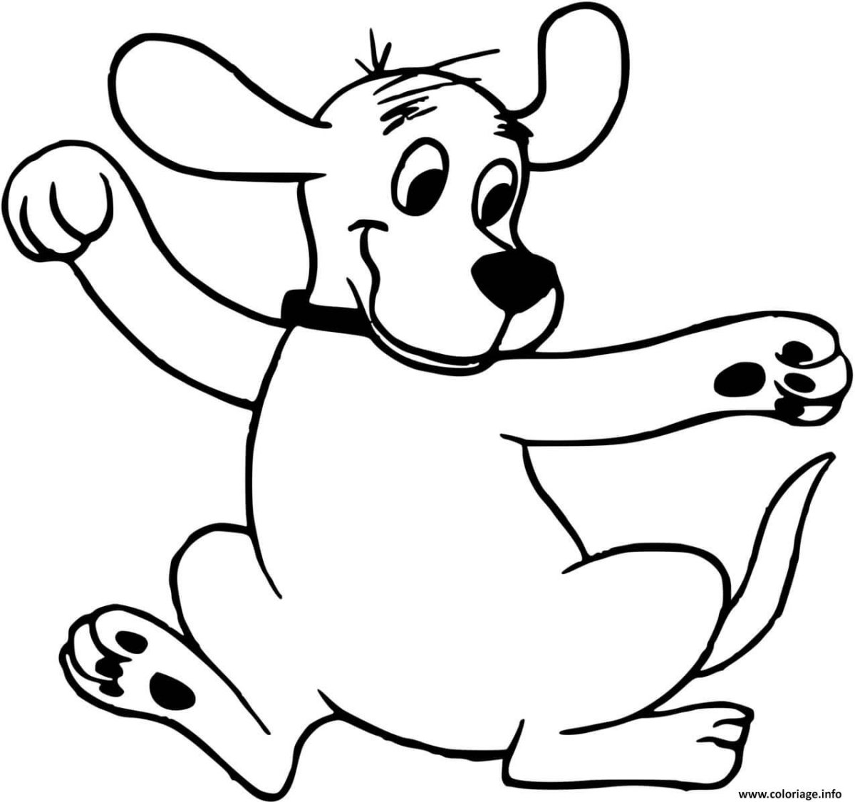 Раскраска красный щенок