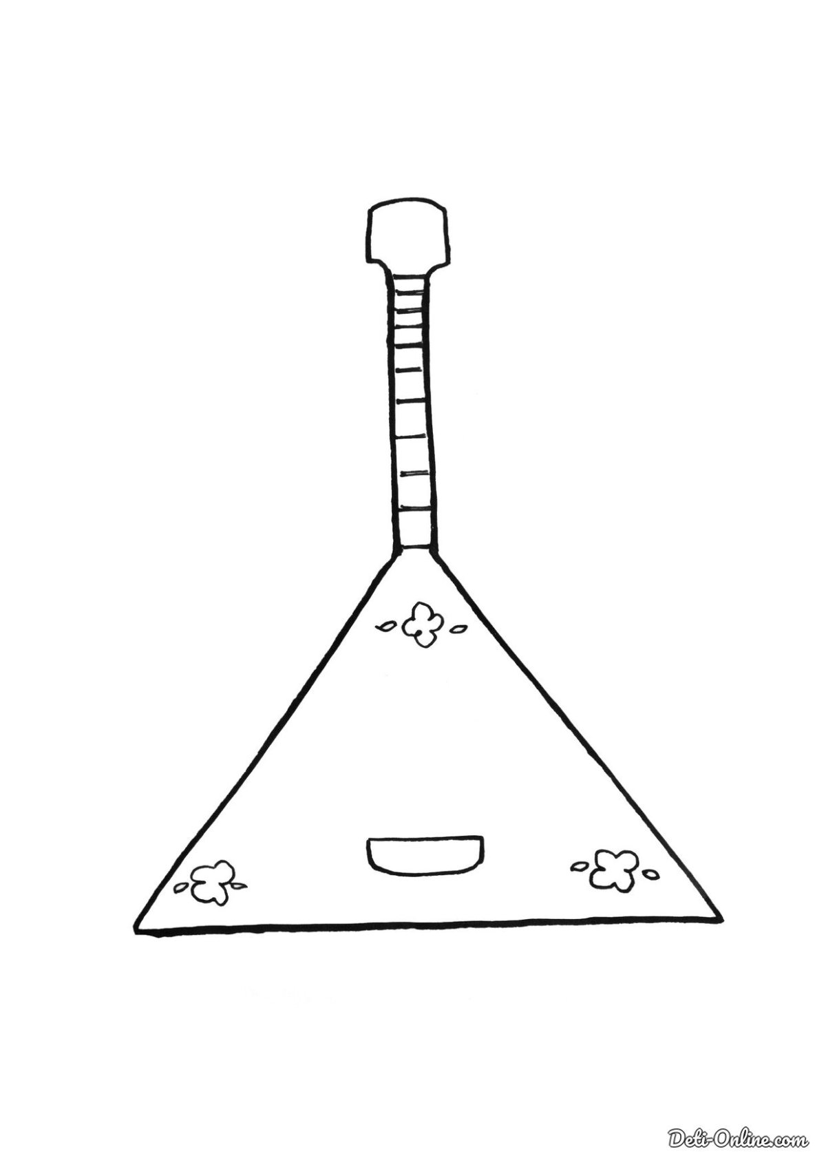 Балалайка трафарет