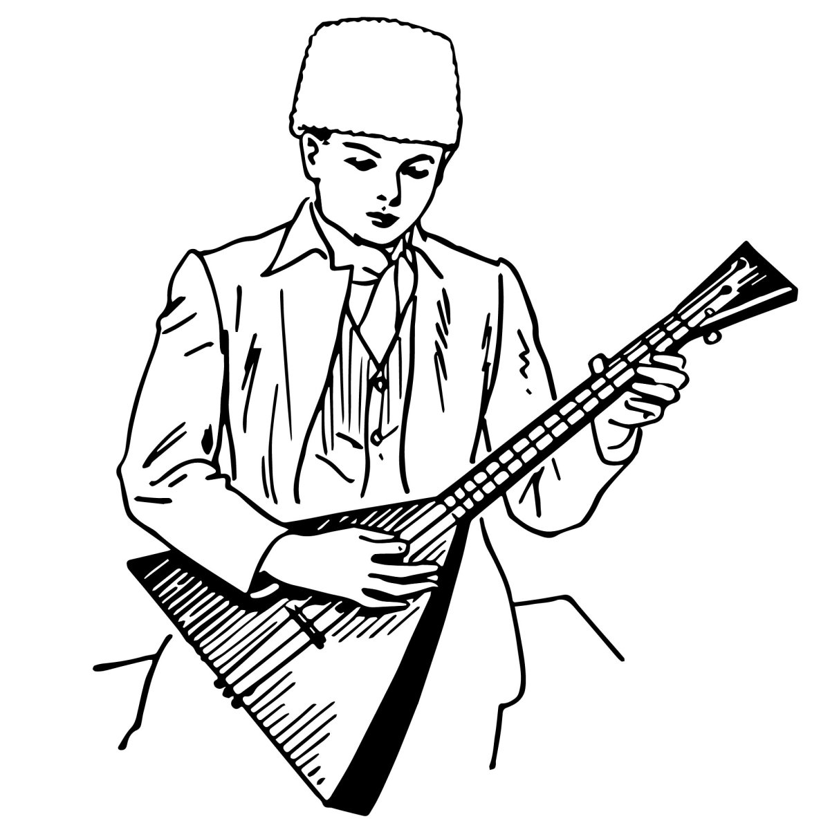 Балалайка раскраска