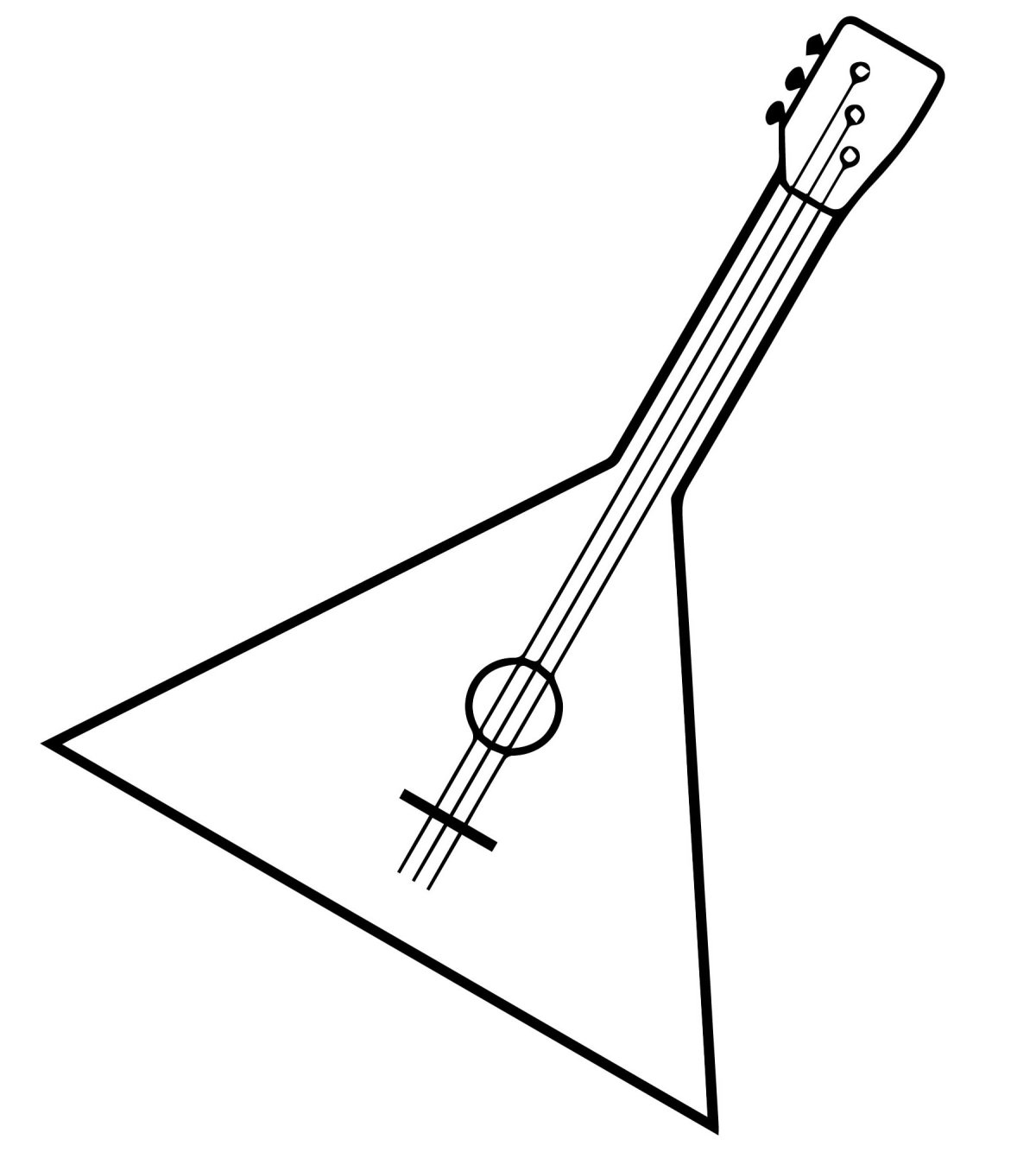 Балалайка из картона для детского сада