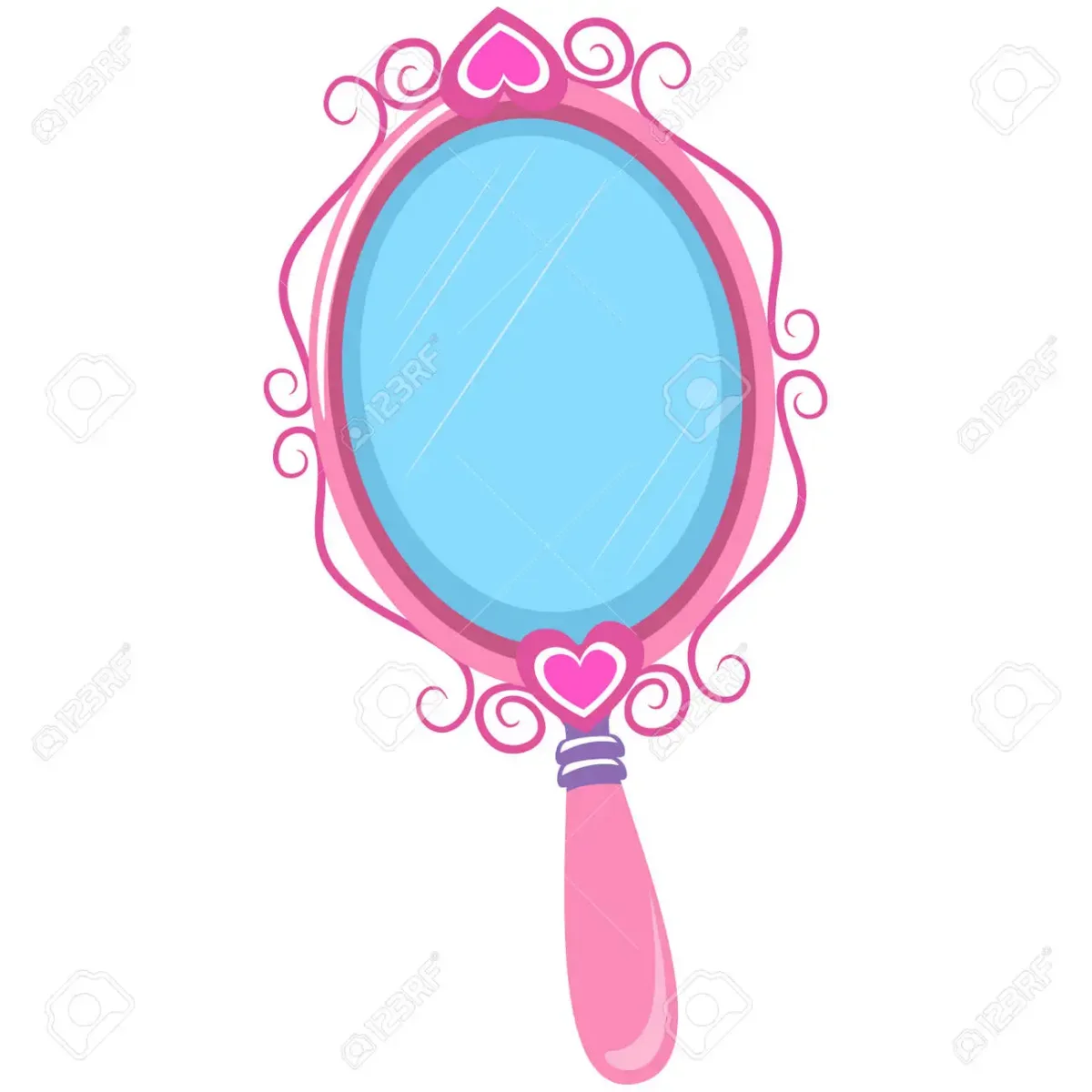 Зеркало с ручкой рисунок