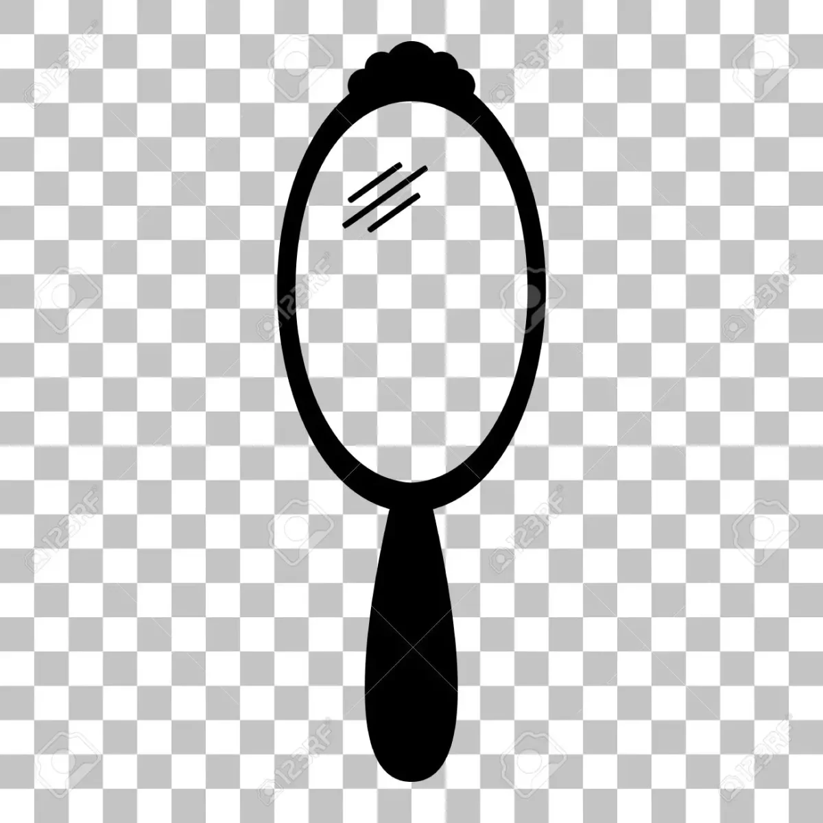 Зеркальце с ручкой вектор