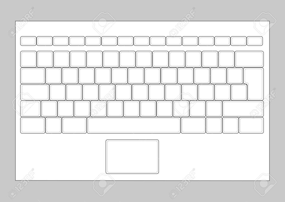 Раскраска клавиатура ноутбука