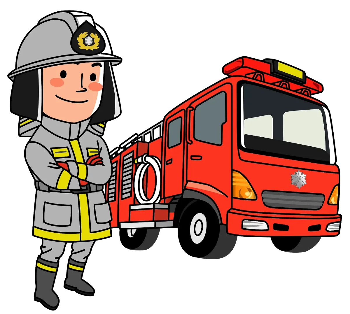 Пожарный мультяшная