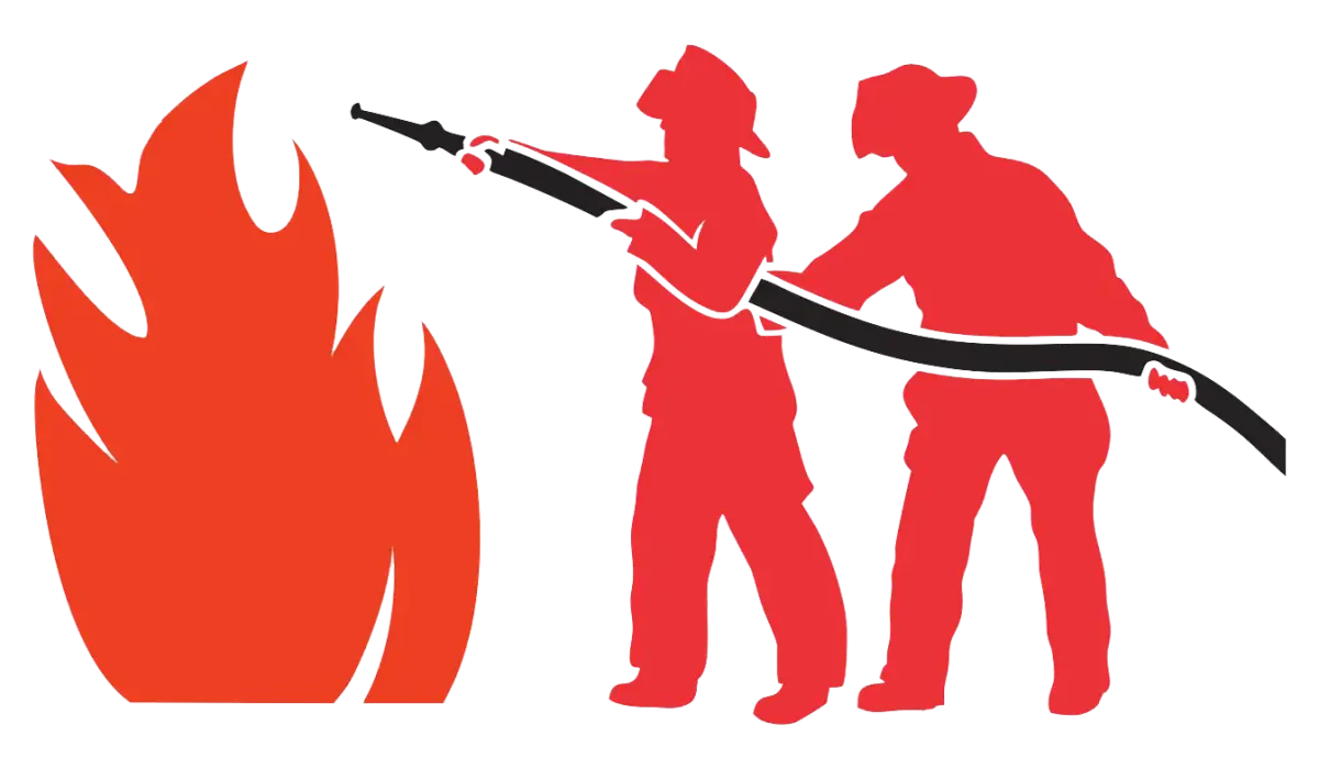 Тушение пожара пиктограмма