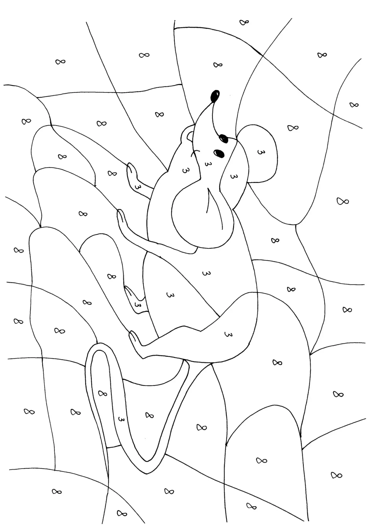 Раскраска по цифрам квадраты