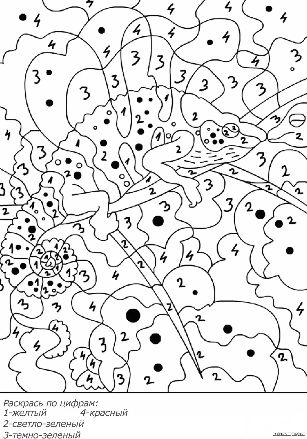 Раскраски по номерам с цветом