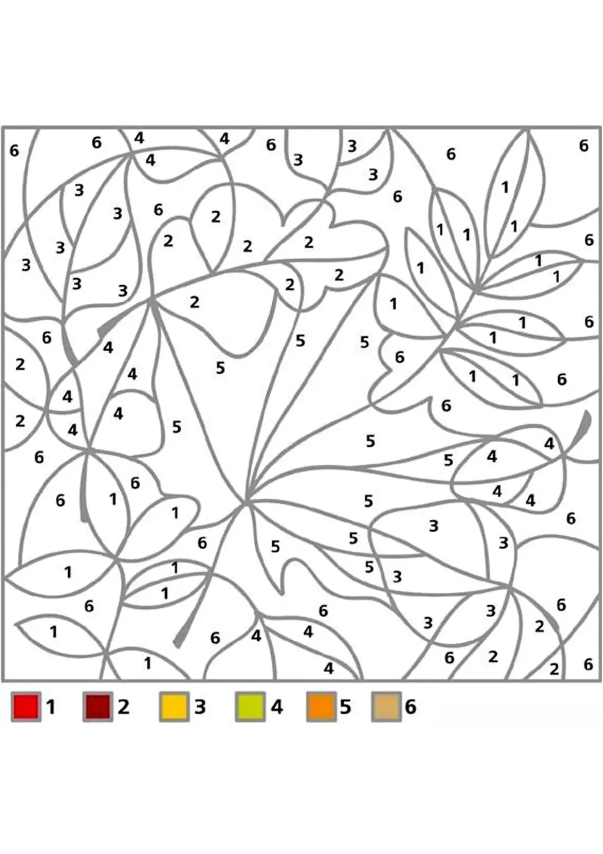 Раскраска по цифрам