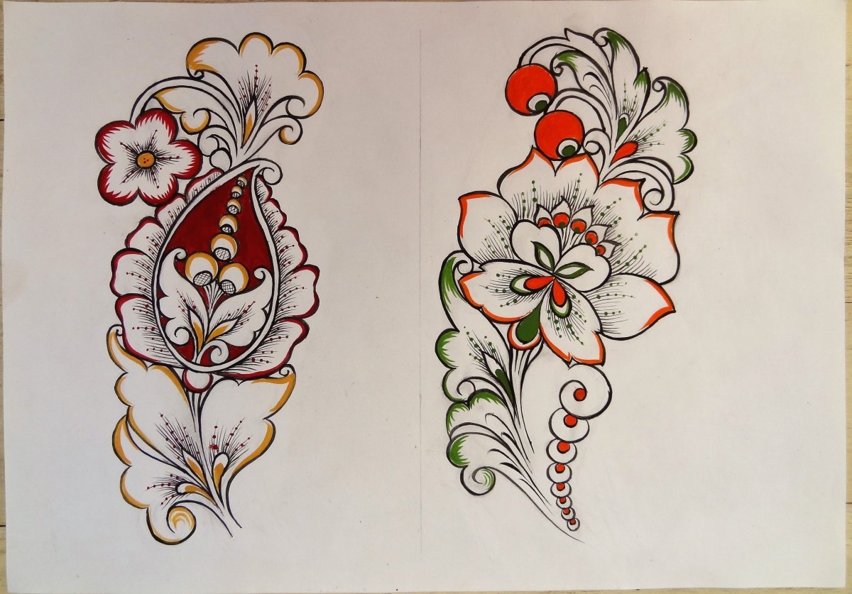 Владимирская роспись узоры