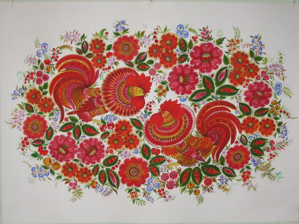 Вологодская Глубоковская роспись по дереву