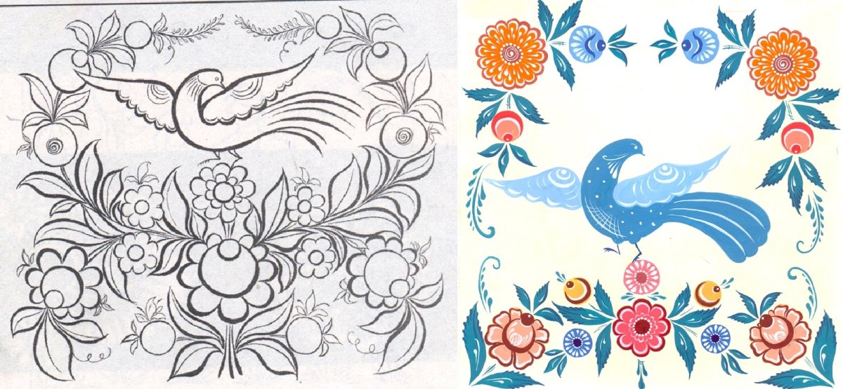 Вологодская Глубоковская роспись