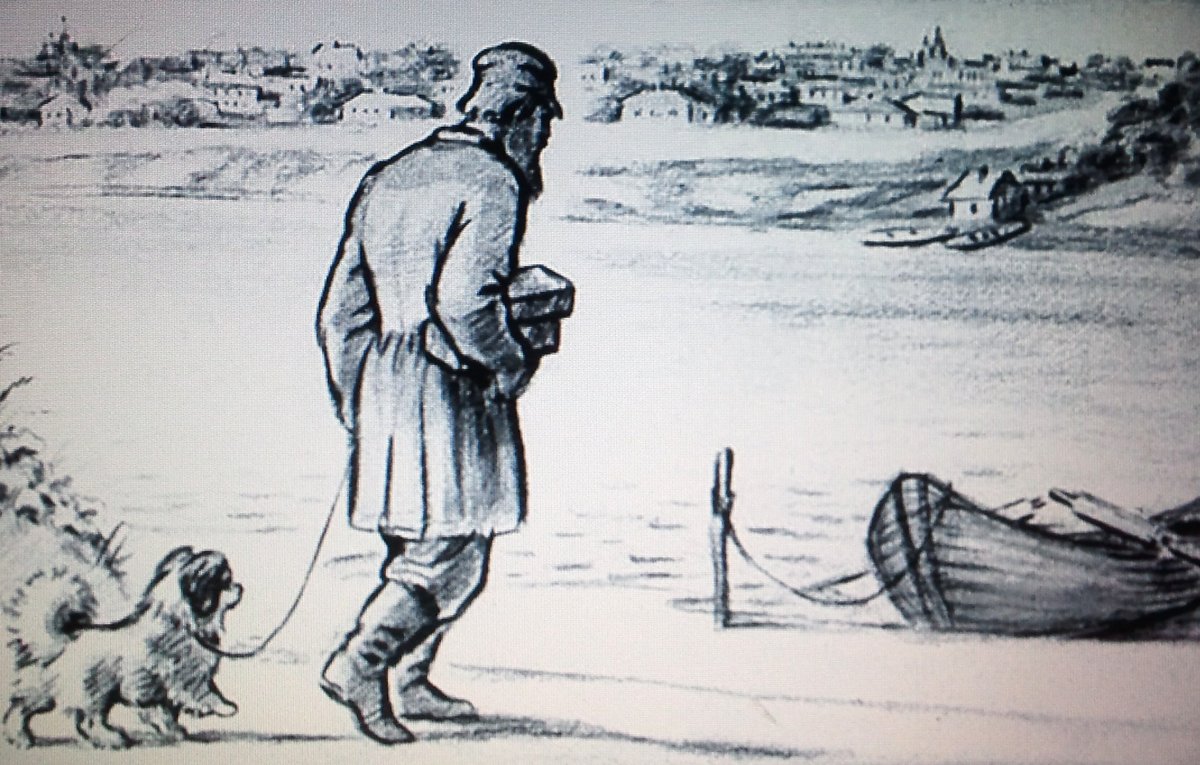 Иллюстрация к произведению Муму Тургенева