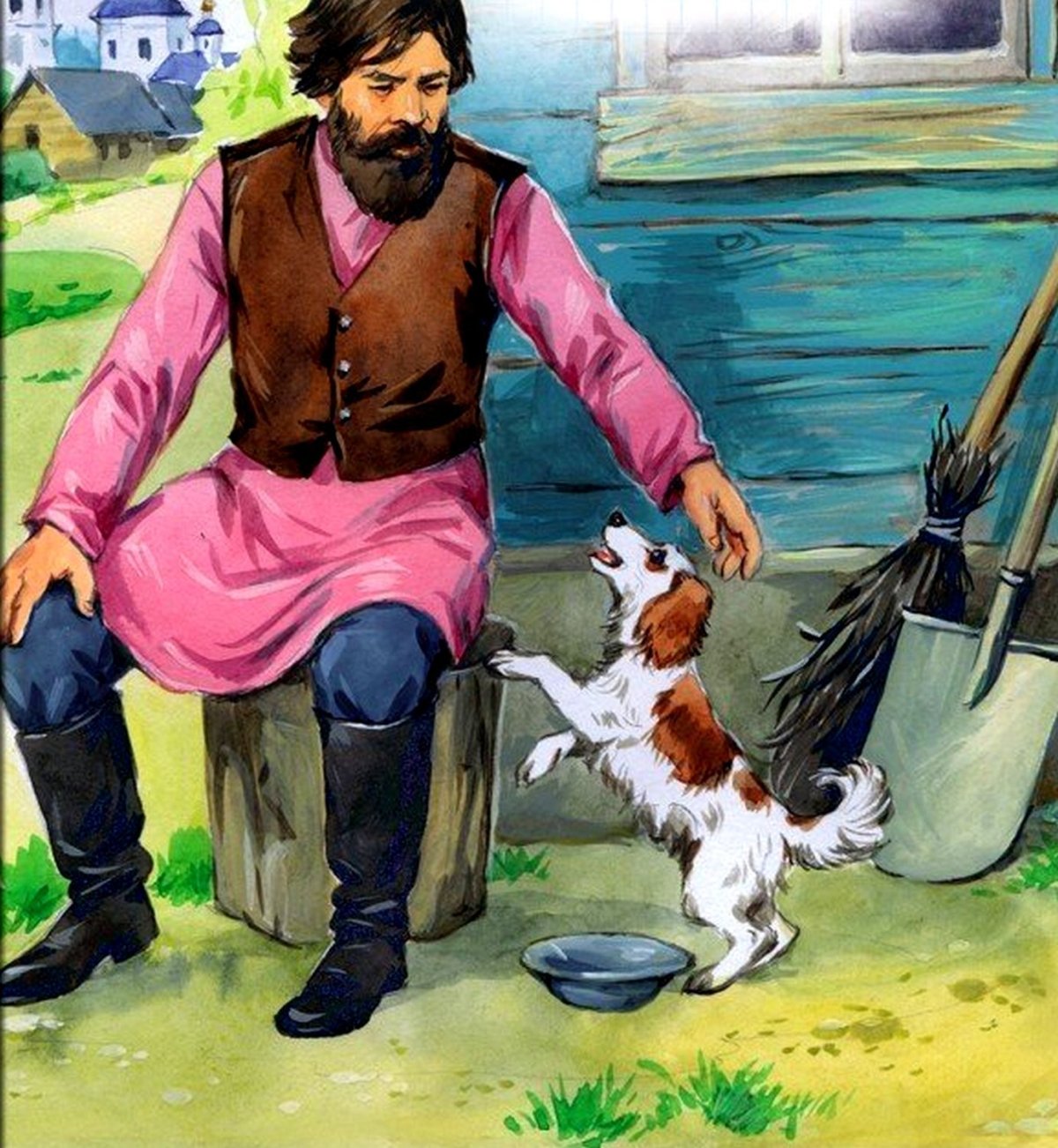 Раскраска к рассказу Муму