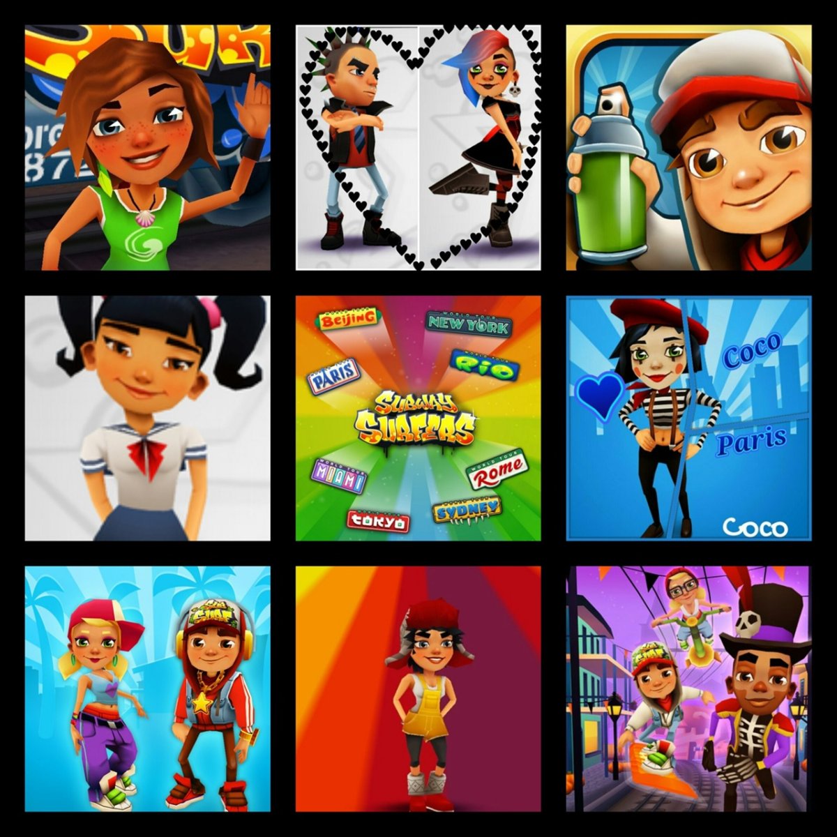 Все персонажи сабвей серф