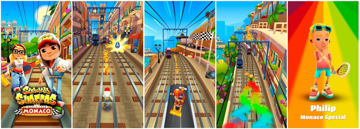 Сабвей сёрф Монако персонажи