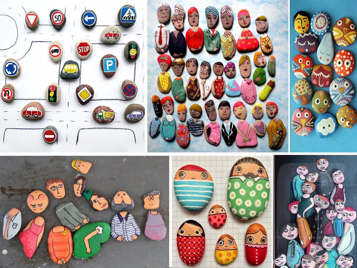 Поделки из гальки