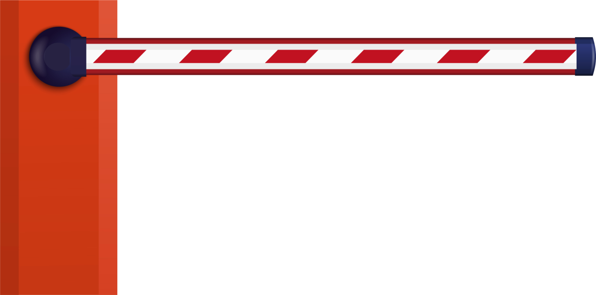 Шлагбаум на белом фоне