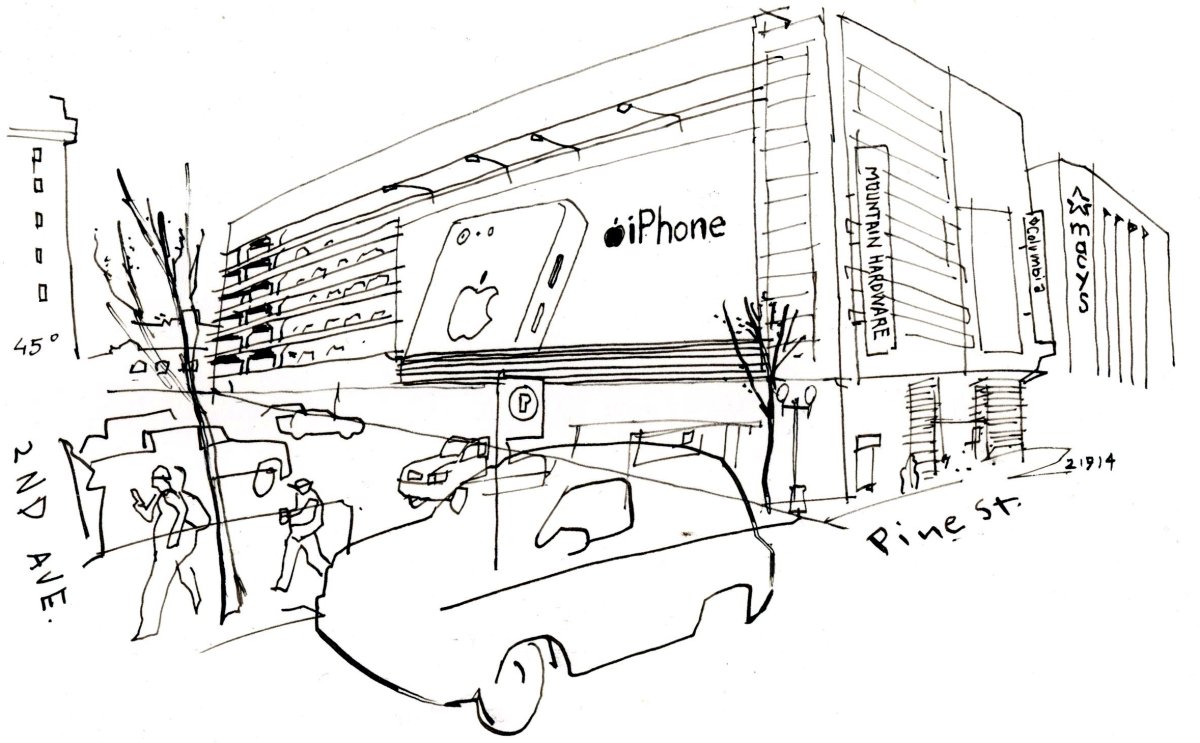 Эскиз наружной рекламы