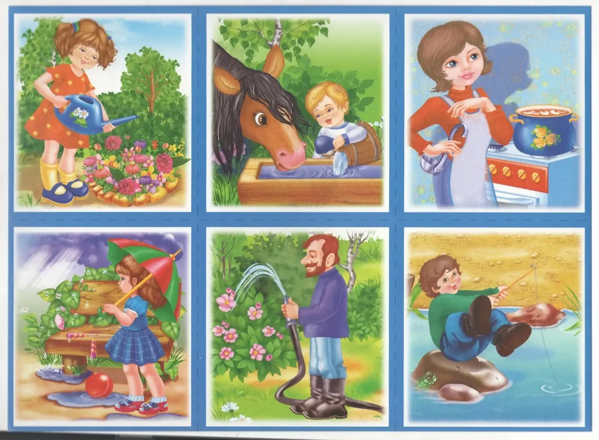 Труд людей весной