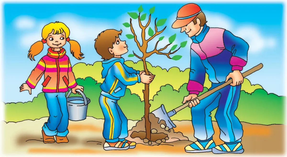 Труд людей осенью