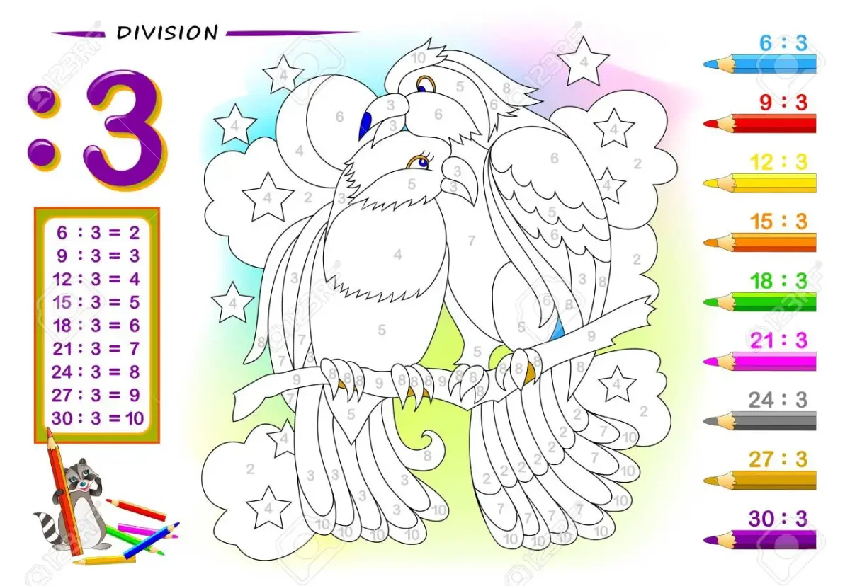 Раскраска математика умножение