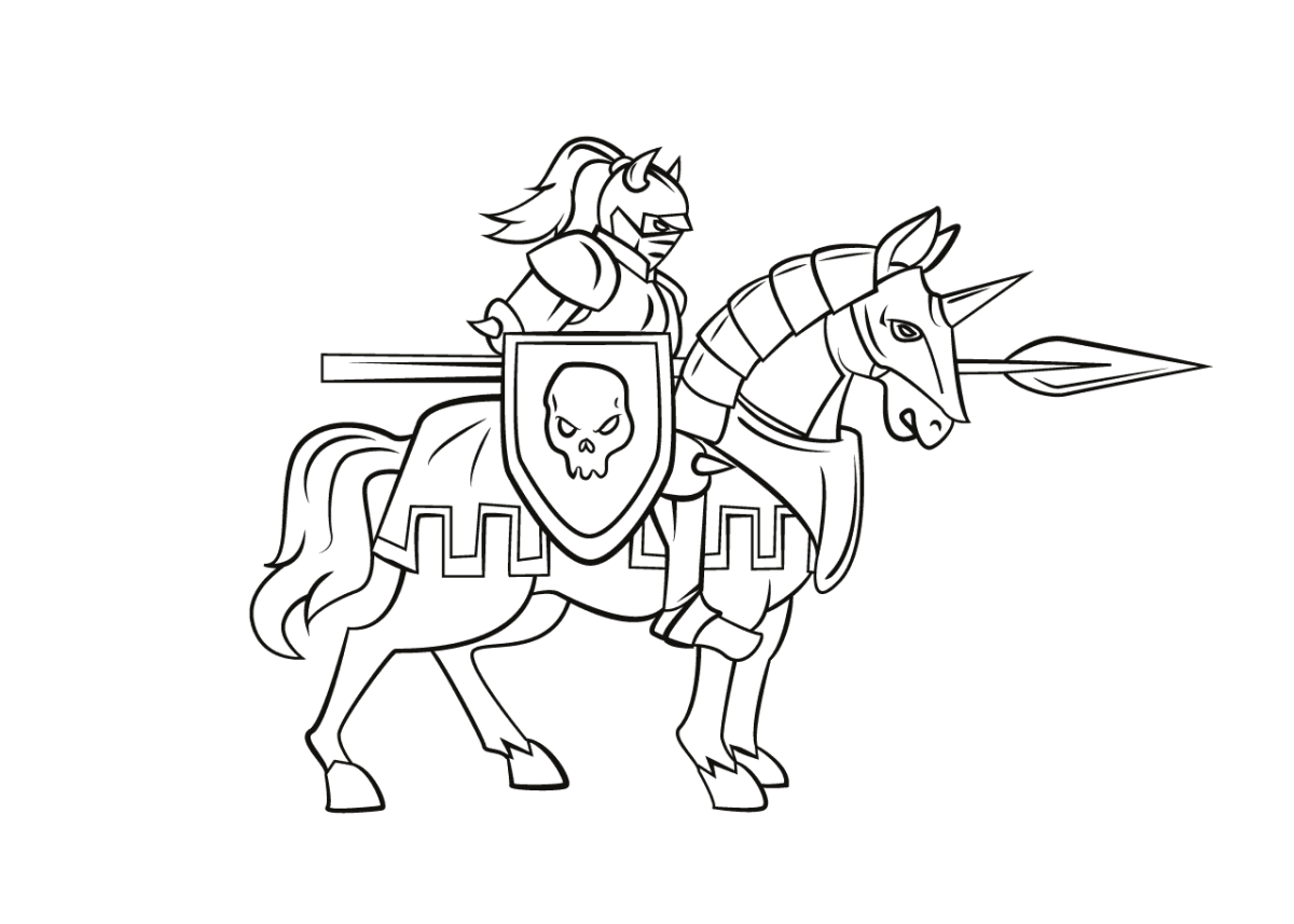 Богатырь раскраска для детей