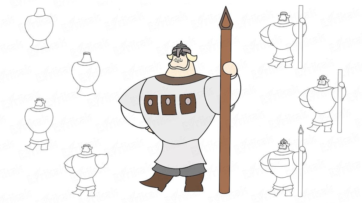 Раскраски для детей три богатыря Добрыня