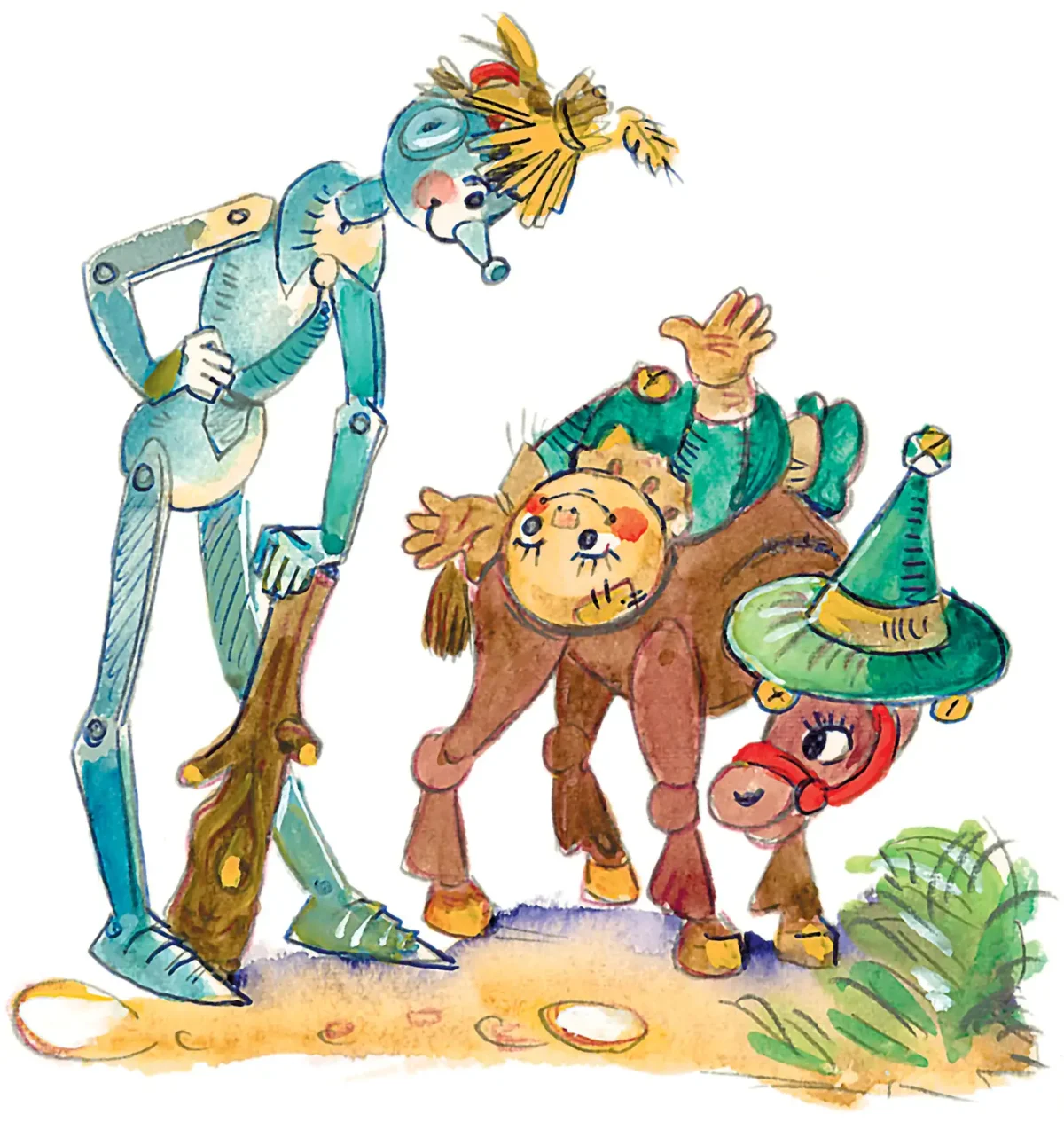 Элли Страшила Лев и Железный дровосек