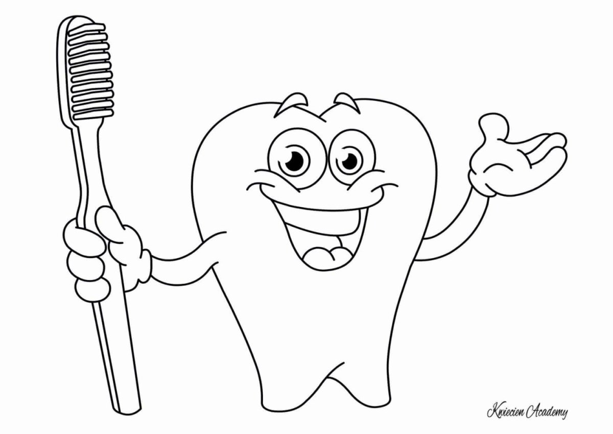 Раскраска зуб