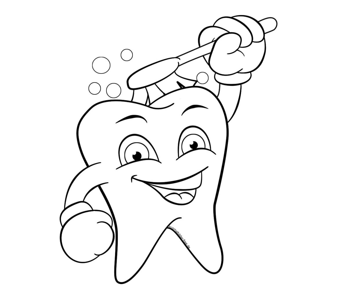 Раскраски зубки для детей