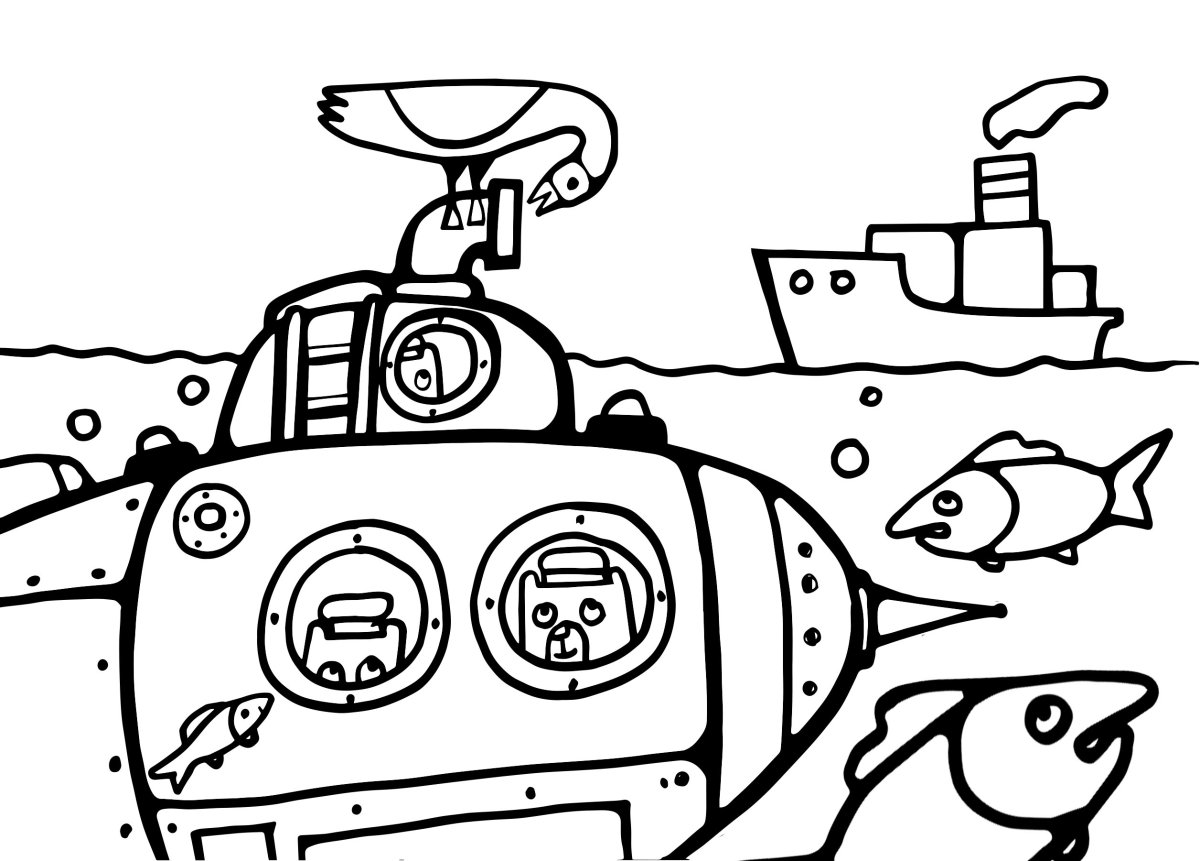 Корабли. Раскраска