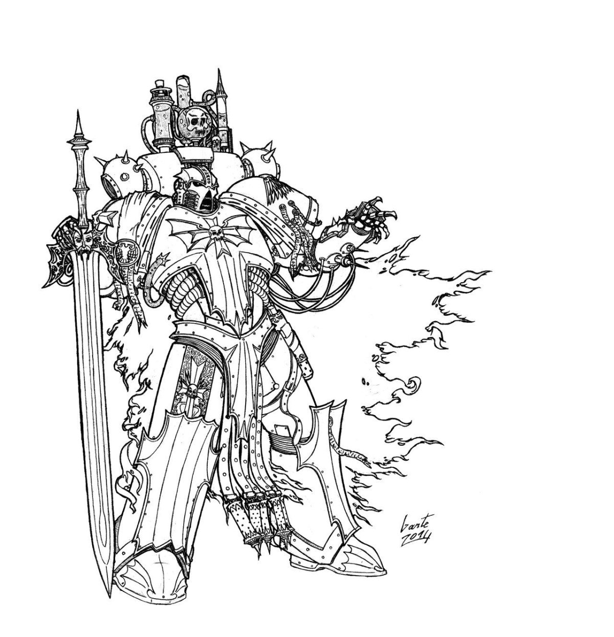 Вархаммер 40000 черно белое