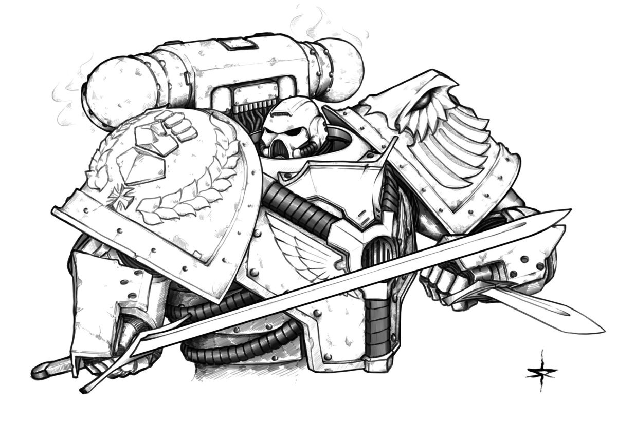 Warhammer 40000 Space Marine карандаш