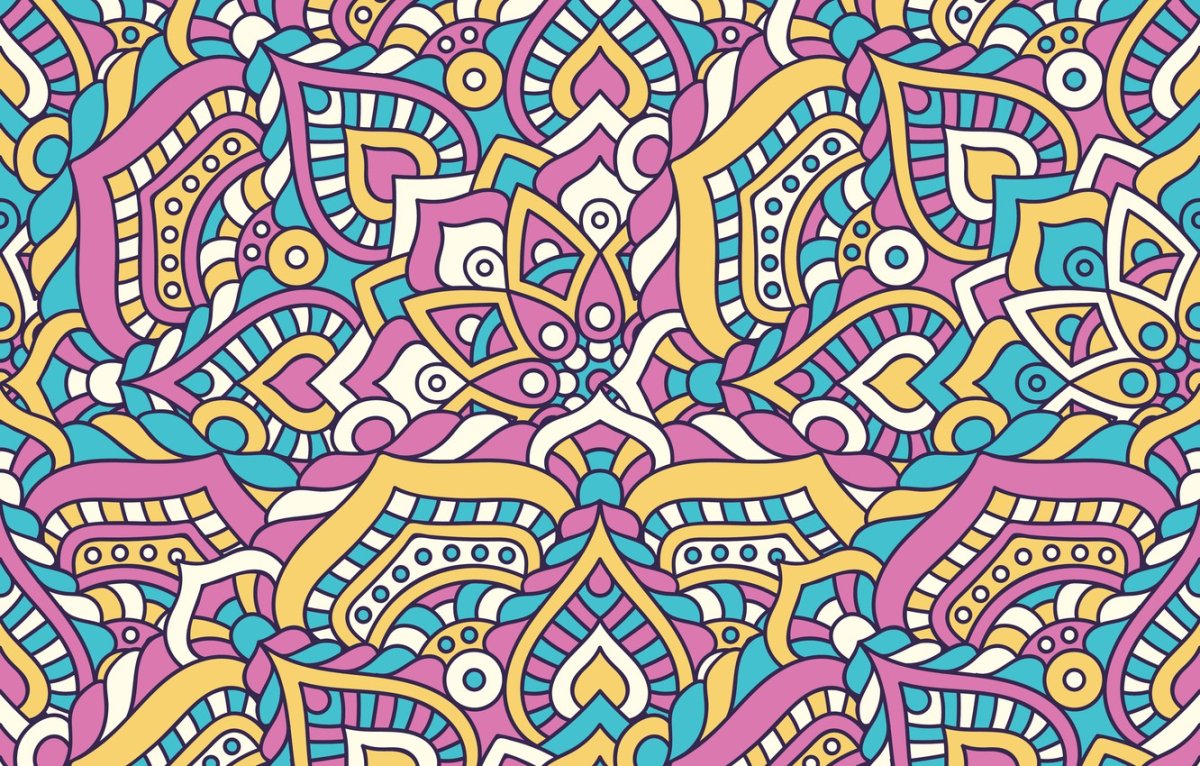 Арабский орнамент черно белый