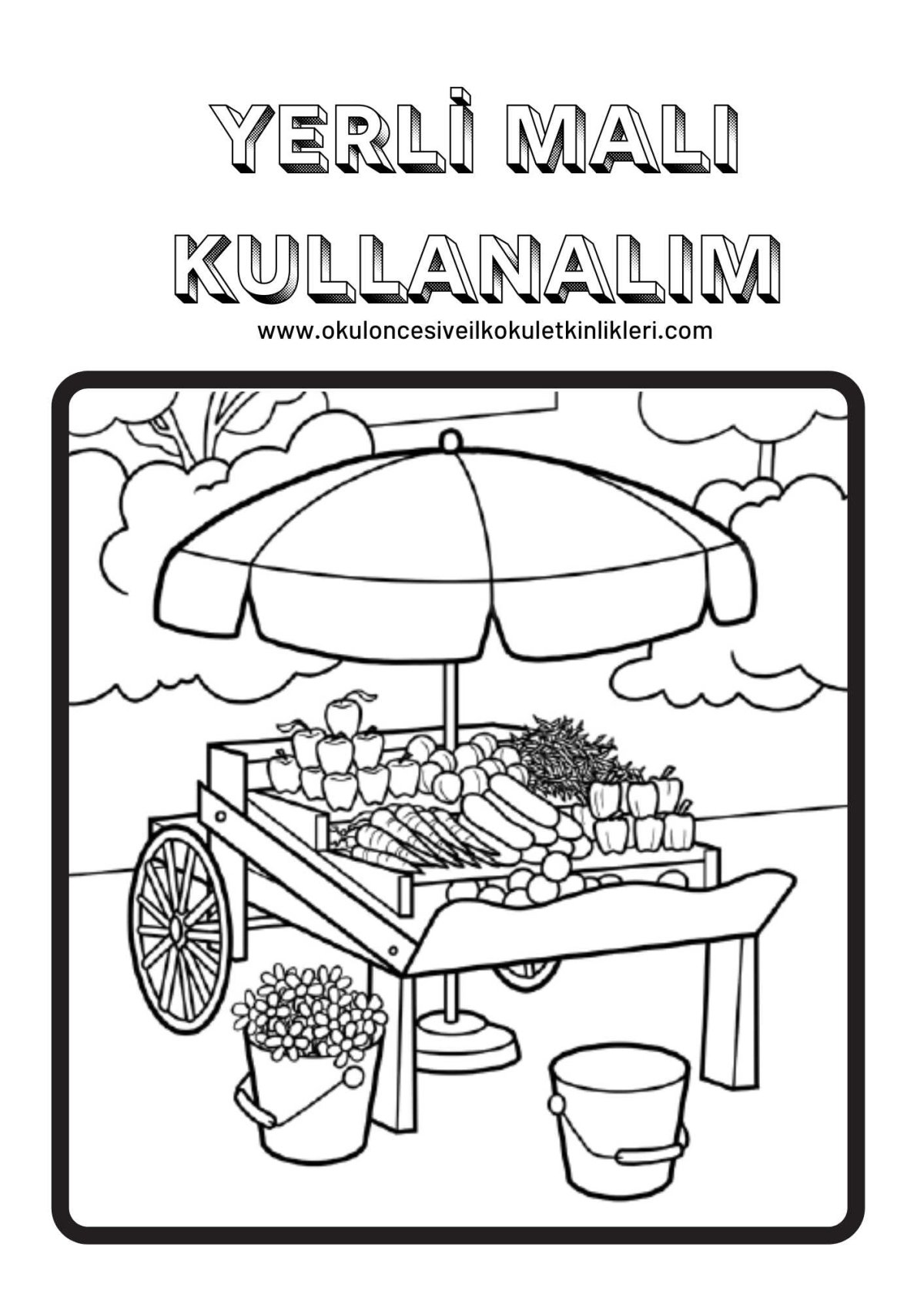 Рынок раскраска