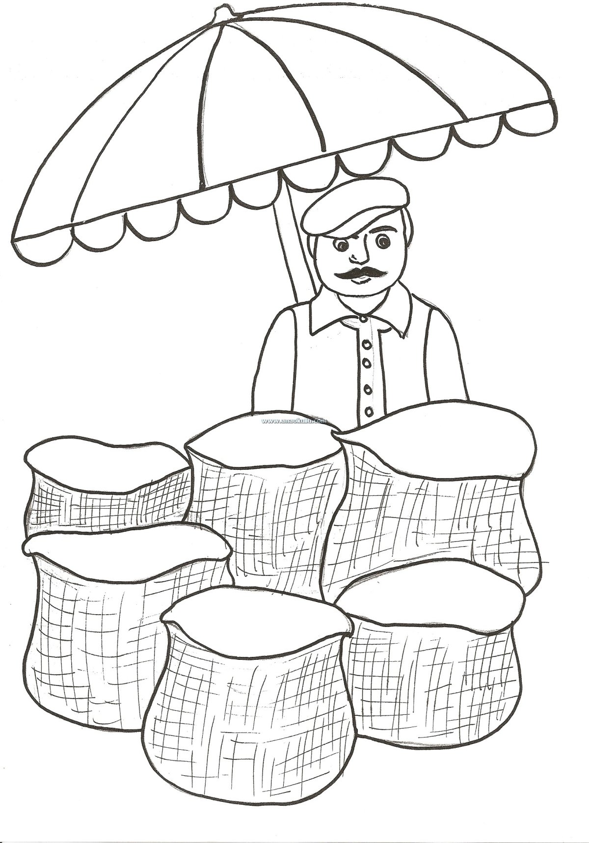 Рынок раскраска