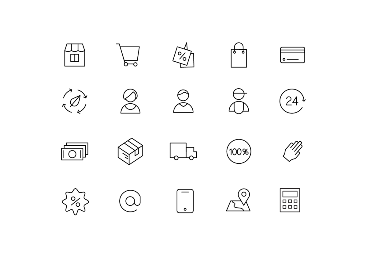 Контурные иконки